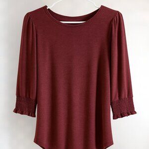 Women's Burgundy Top